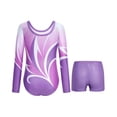 thumbnail image 2 of Gymnastics Leotards for Girls, Long Sleeve Sparkly Dancewear with Shorts Ballet Tumbling Outfit for 3-12 Years, 2 of 9