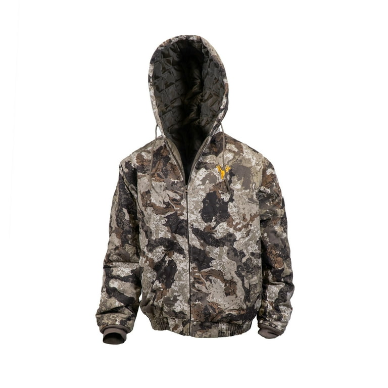 Hot Shot Insulated Camouflage Coat: Twill Camo Hunting Jacket for