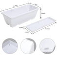thumbnail image 2 of Rongsi Window Box Planter, 7 Pack Plastic Vegetable Flower Planters Boxes 17 Inches Rectangular Flower Pots with Saucers for Indoor Outdoor Garden, Patio, Home Decor (White), 2 of 7