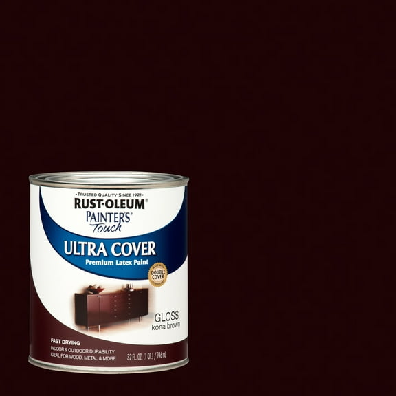 Kona Brown, Rust-Oleum Painter's Touch Ultra Cover Gloss, Quart, 2 Pack