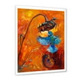 thumbnail image 2 of Designart 'Blue Hummingbird On Orange Sunflower' Traditional Framed Art Print, 2 of 4