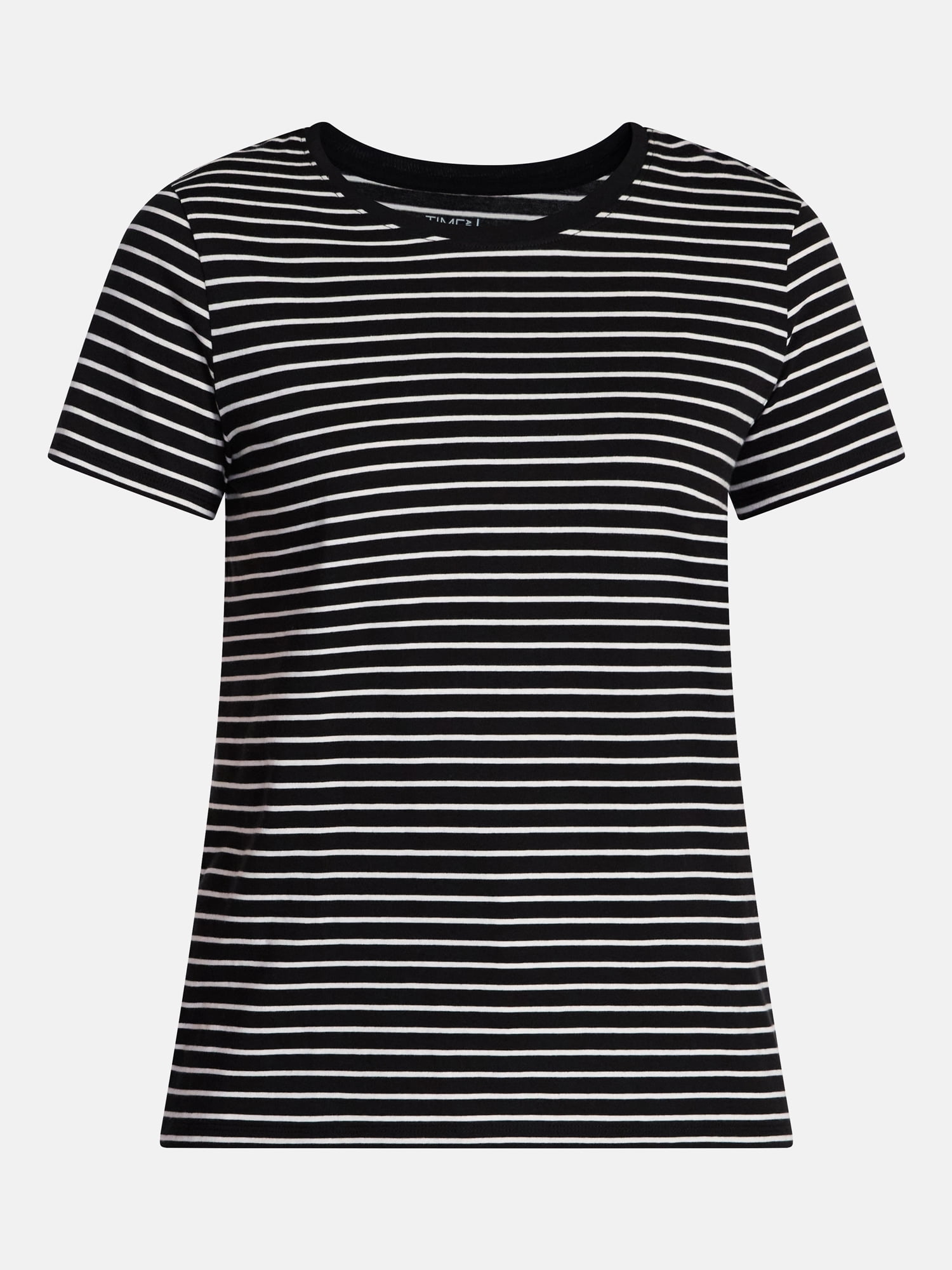 Time and Tru Women's Cotton Crewneck Tee with Short Sleeves, Sizes XS-XXXL