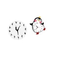 thumbnail image 6 of QSTDGVPW Ballet Dancing Girl Silent Mute Wall Clock Charming Decorative for Kitchen Office Home Cartoon Penguin Wooden Lovely Battery Powered Multifunctional Bedroom Home Decoration, 6 of 8