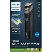 New Philips Norelco Multigroom Series 5000 18 Piece, Beard Face, Hair, Body and Intimate Hair Trimmer For Men - No Blade Oil MG5910/49