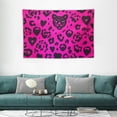 thumbnail image 2 of Orinice Pink Leopard Print Tapestry Wall Wildlife Love Wall Hanging Teen Adult Room Decoration, 60x40 inches, 2 of 7