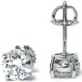 thumbnail image 2 of Pompeii Platinum 2 Ct T.W. Natural Round Cut Diamond Studs Screw Backs (J-K,I2-I3), 2 of 3