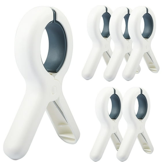 LucyPhy Large Beach Towel Clip, 6 PCS Cloth Beach Towel Pins, Pool Chairs Plastic Clothespins, Strong Grip Holder Beach Clips for Towels Chairs Cruise（6 Large Clips）