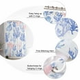 thumbnail image 5 of 72x78 Inch Shower Curtain Blue Pink Coral Bathroom Decor Waterproof Fabric Bathtub Bath Curtains Decorative Summer Coastal Beach Ocean Extra Long Shower Curtain Set with Hooks, 5 of 6