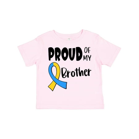 

Inktastic Proud of My Brother Down Syndrome Awareness Gift Toddler Boy or Toddler Girl T-Shirt