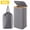 Gray, variant on Norcho 100L Laundry Basket with Lid, Large Foldable Laundry Hamper with Bamboo Handles and Removable Bag, Black, Back to School