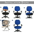 thumbnail image 4 of YouLoveIt Office Computer Chair Covers, Split Stretchable Seat Cover Chair Chair Covers Stretch Rotating Chair Slipcover Chair Slipcover Dustproof Protectors Office Chair Cover, 4 of 5