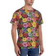 thumbnail image 2 of Vsdgher Daisies Flowers Print Men's Dry Fit Mesh Athletic Shirts Moisture Wicking Tennis T-Shirt Tops, 2 of 9