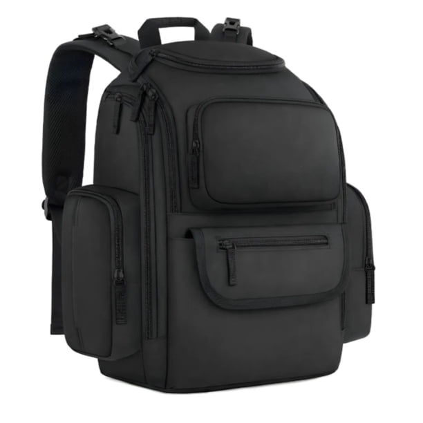Mochila Pañalera Para Bebé, Impermeable Y Espaciosa, Con Bolsillos Térmicos Para Biberón, Organizador Multifuncional, Ideal Para Mamás Y Papás, Diseño Moderno Y Cómodo Modelo Negro