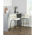 thumbnail image 3 of LumiSource Beige Cinch Claire 26" Fixed-Height Counter Stool - Set of 2, 3 of 4