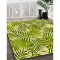 thumbnail image 3 of Ahgly Company Machine Washable Indoor Round Transitional Bold Yellow Area Rugs, 3' Round, 3 of 7