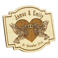 thumbnail image 1 of Custom Engraved Wooden Magnet Personalized Gift 40 Rustic Wedding Save The Date Wooden Magnet, 1 of 1