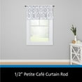 thumbnail image 3 of Mainstays 28-48 in. Cedric Petite Café Adjustable Curtain Rod, 1/2 in. Diameter, Black, 3 of 6