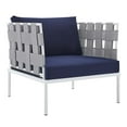 thumbnail image 6 of Modway Harmony 8-Piece  Sunbrella® Outdoor Patio Aluminum Seating Set in Gray Navy, 6 of 10