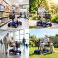 thumbnail image 4 of SACVON 4 Wheel Mobility Scooter for Seniors, 330 lbs Heavy Duty Electric Powered Scooter with 15 Miles Long Range, Swivel Seat & Removable Basket for Travel and Grocery Shopping, Blue, 4 of 10