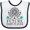 White and Navy, variant on Inktastic Future Dart Player Dart Board Boys or Girls Baby Bib
