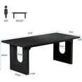 thumbnail image 2 of Tribesigns 70.9" Modern Executive Desk, Wood Large Office Computer Desk for Home Office, Black, 2 of 5