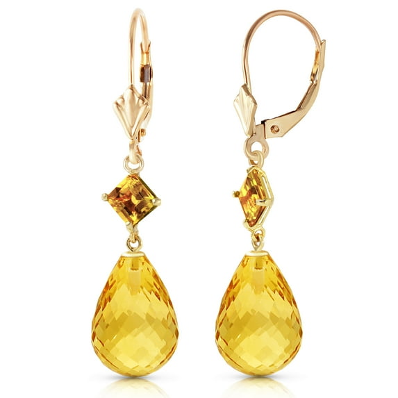 Galaxy Gold 14K Yellow Gold Dangle Earrings with Citrines