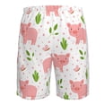 thumbnail image 6 of Kll Funny Little Pigs Men'S Casual Summer Beach Shorts Hawaiian Shorts With Pockets-X-Large, 6 of 9