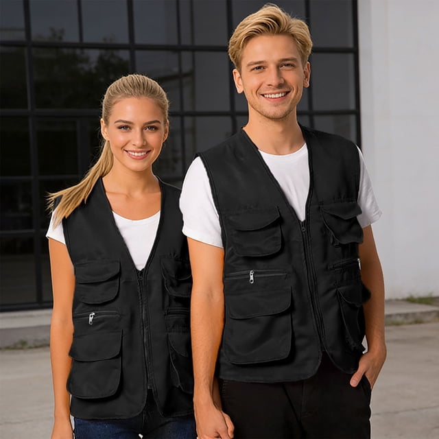 Versatile Men's Outerwear Vest for Everyday Wear with Convenient 3D Pockets and Clean Design for All Seasons