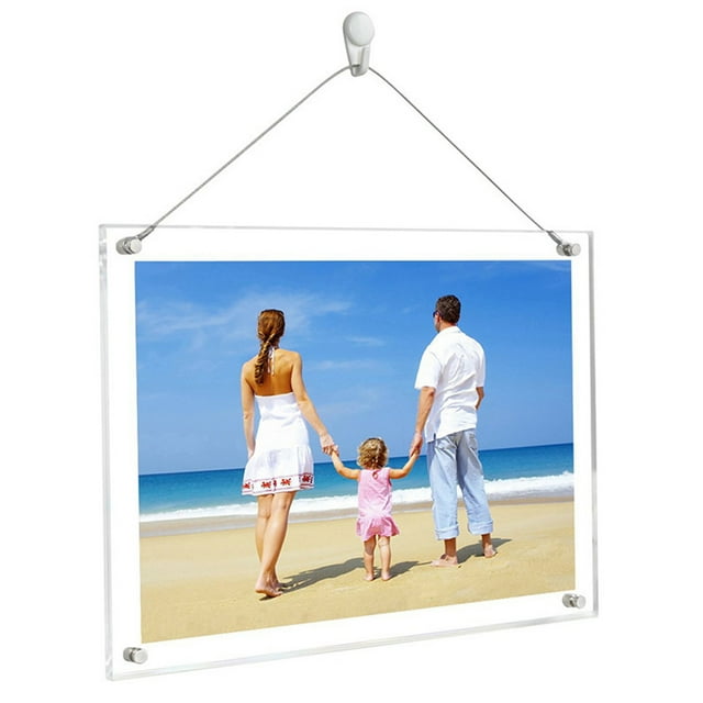 Coofit Document Frame Hanging Acrylic: Transparent Diploma Frame Frameless Photo Holder
