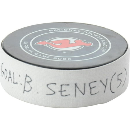 Brett Seney New Jersey Devils Game-Used Goal Puck from February 9, 2019 vs. Minnesota Wild - Fanatics Authentic