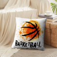 thumbnail image 4 of LALILO Throw Pillow Covers Grunge Basketball Shirt Banner Cushion Cover 18" x 18", 2 Pack, 4 of 6