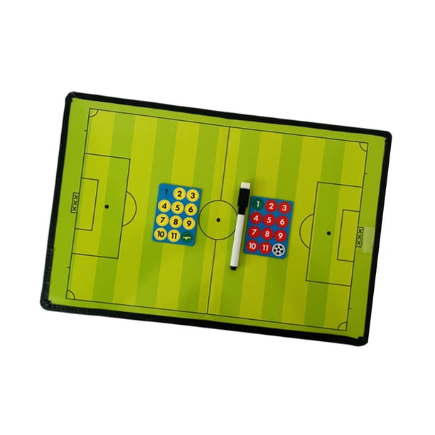 Tablero de entrenamiento, portapapeles de estrategia de árbitro, portapapeles deportivo reutilizable con rotulador, tablero de práctica plegable para Fútbol