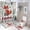 style-271, variant on Shower Curtain Sets with Rugs 4 Piece Personalised Scandi Fox Rug Toilet Lid Cover And Non-Slip U Shape Mat Custom Baby Boy First Christmas Shower Curtain with 12 Hooks for Bathroom Decor Set