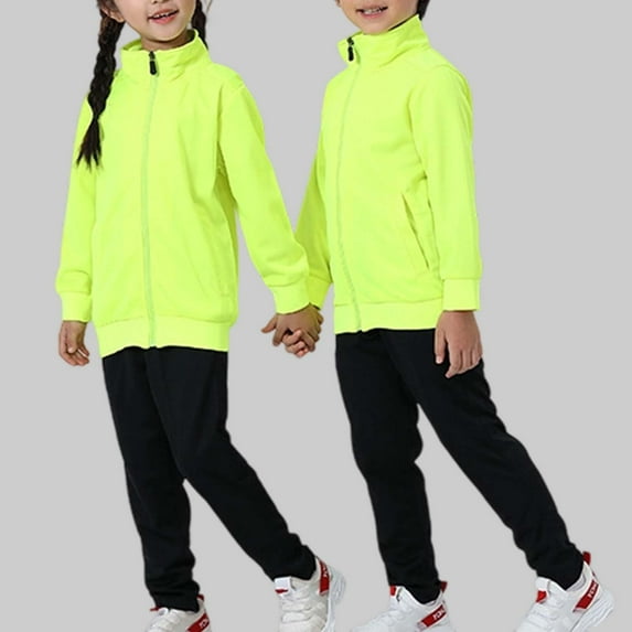 Boys Lightweight Athletic Jacket Stand Collar Full Zip Up Comfortable Casual Sports Outerwear For Kids