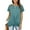 Blue, variant on Women's Twist Front Tunic Top Casual Short Sleeve Round Neck Shirt with Loose Fit for Everyday Comfort and Relaxed Style, S
