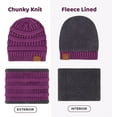 thumbnail image 3 of Winter Hat Scarf and Gloves Set for Women Knit Beanie Winter Gloves and Scarves Cold Weather Gear, 3 of 7