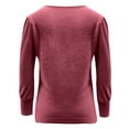 thumbnail image 4 of Half Zip Pullover Women Athletic Tops Blouses Long Sleeve Button Casual Round Neck Long Sleeve Sweatshirts, 4 of 4