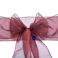 thumbnail image 3 of mds Pack of 150 Organza Chair Sash Bow Sashes for Wedding Decoration -Burgundy, 3 of 8