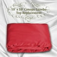 thumbnail image 4 of Remplacement de Toit de Gazebo pour Parasol de Patio Extérieur, Polyester Imperméable, Rouge Vin, 4 of 8