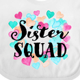 thumbnail image 4 of Inktastic Sister Squad Hearts Girls Baby Bib, 4 of 4