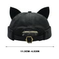 thumbnail image 5 of Dopebox Front Yard Decor Brimless Docker Ears Hat Outdoor Sports Hats Worn Backwards, Best Friend Gifts (Black), 5 of 7