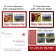 thumbnail image 4 of 15 Horse & 15 Cow Classroom Valentines with Lenticular Sticker Toy (Instead of Candy) - Unique & Creative Kid's School Valentine Day Cards for Boys, Girls, and Tweens., 4 of 5