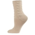 thumbnail image 4 of MeMoi Women's Thick Cable Sweater Knit Cozy Soft Crew Socks - Womens - Female, One Size, Oatmeal, 4 of 6