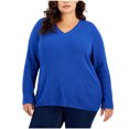 thumbnail image 1 of Tommy Hilfiger Womens Cable-Knit Knit Sweater, Blue, Plus Size, 0X, 1 of 1