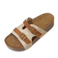 thumbnail image 2 of Slide Sandals for Women Plus-Size Wide Width Breathable Open Toe | Buckle Strap Beach Pool Slippers Thick Soft Sole, #1Beige-38, 2 of 9
