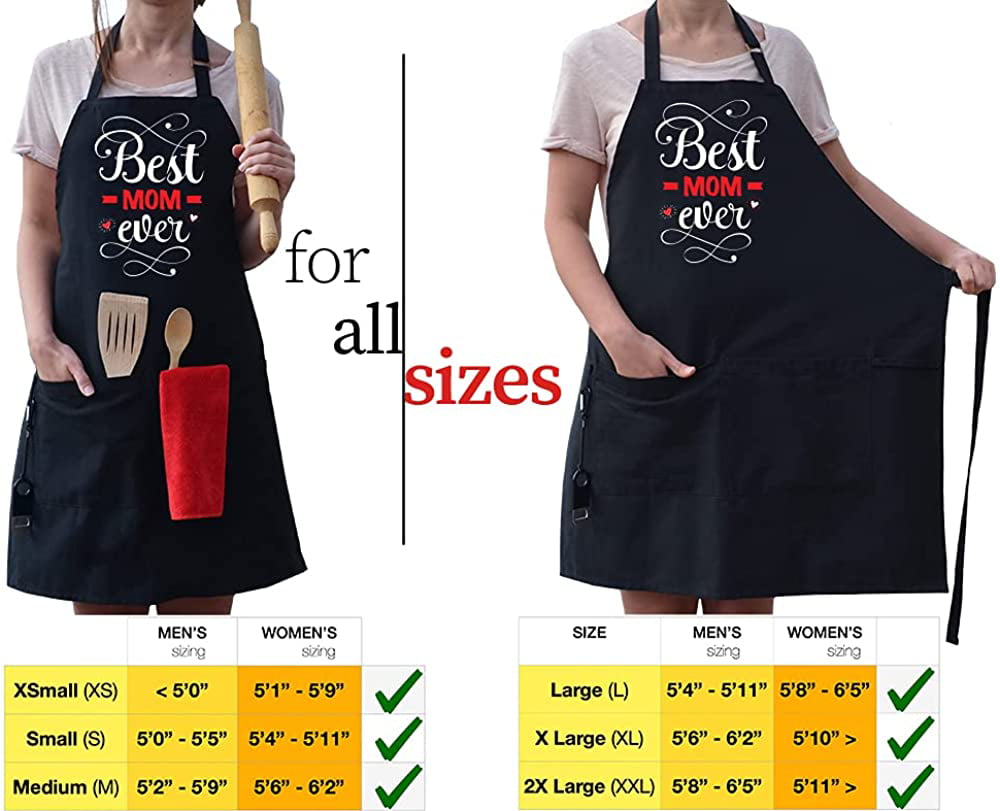 Mom Life is the Best Life Kitchen Apron Pocket Cooking Mothers Day Gift for Her 