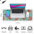 thumbnail image 5 of Long Mouse Pads for Desk,Pioneer Flower Floral Print Pattern Desk Mats on Top Of Desks, Desk Mouse Pad Extra Large with 3mm Non-Slip Base and Stitched Edge for Gaming,Office,Work,Home 31.5"x11.8", 5 of 6