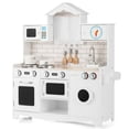 thumbnail image 1 of Juguete de Cocina Infantil de Madera con Lavadora Horno Microondas Fregadero Estufas Cocinita Juguete para Niños 3+ Años 78 x 29 x 93 cm, 1 of 8
