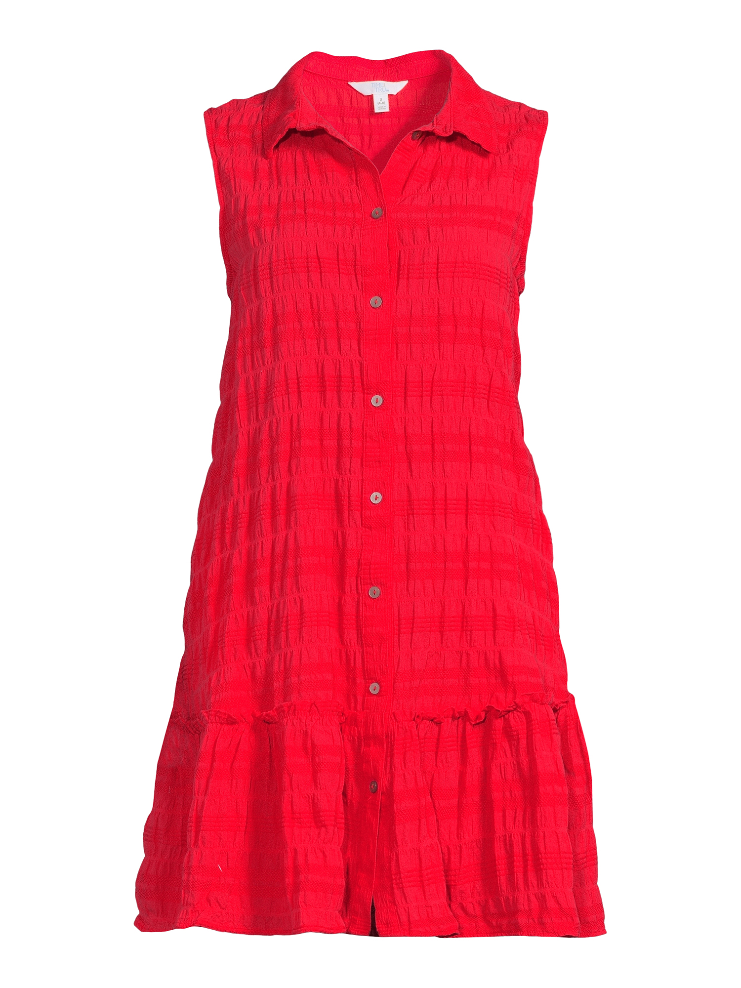 Time and Tru Women's Sleeveless Shirt Dress