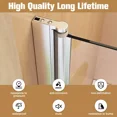 thumbnail image 6 of 31''x55'' Frameless Pivot Shower Door Panel for Bathtub, 1/4" SGCC Tempered Glass, 180 Degree Swivel, Chrome, 6 of 11